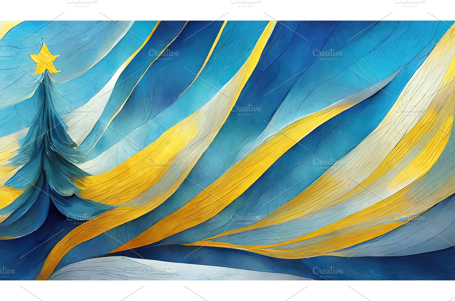 Abstract vibrant blue and yellow, an Abstract Photo by Igor Tichonow