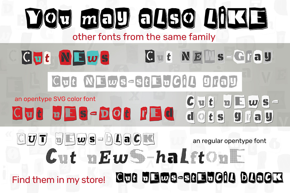 Cut News Stencil Black regular font, a Blackletter Font by Zimages (Photo 6 of 7)