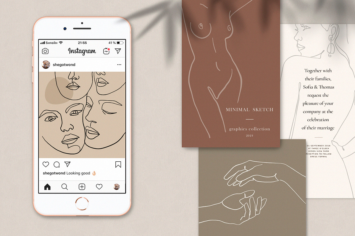 Woman Minimal Line Art Collection, an Illustration by ms Julia Nova (Photo 5 of 6)