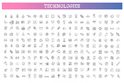 Technologies Vector Outline Icons, an Outline Icon by Tettygreen (Thumbnail 1 of 5)