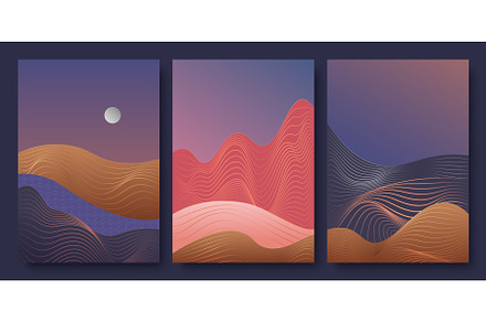 Gold line contemporary art wall, an Illustration by Lemberg Vector