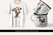 Cartoon Cow PNG Clipart Set, an Animal Illustration by Geniecreativestudio (Thumbnail 8 of 9)