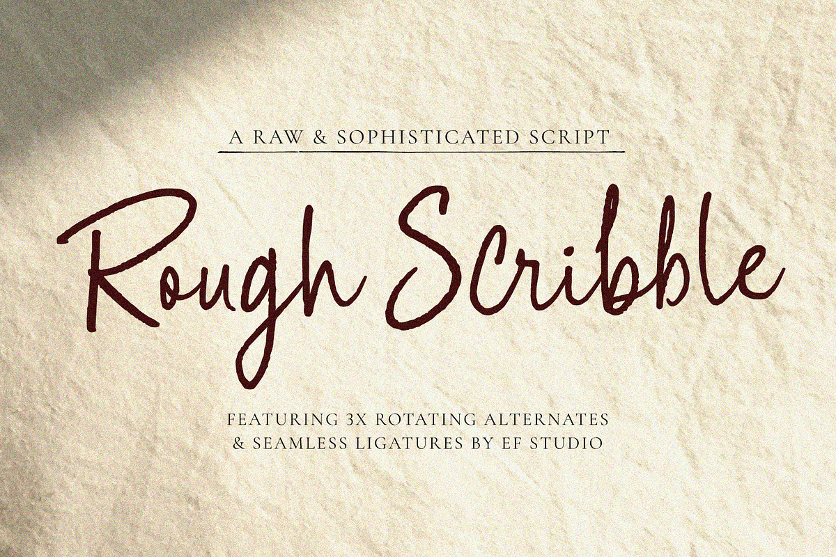 Rough Scribble Script, a Script Font by Ef Studio (Photo 1 of 15)