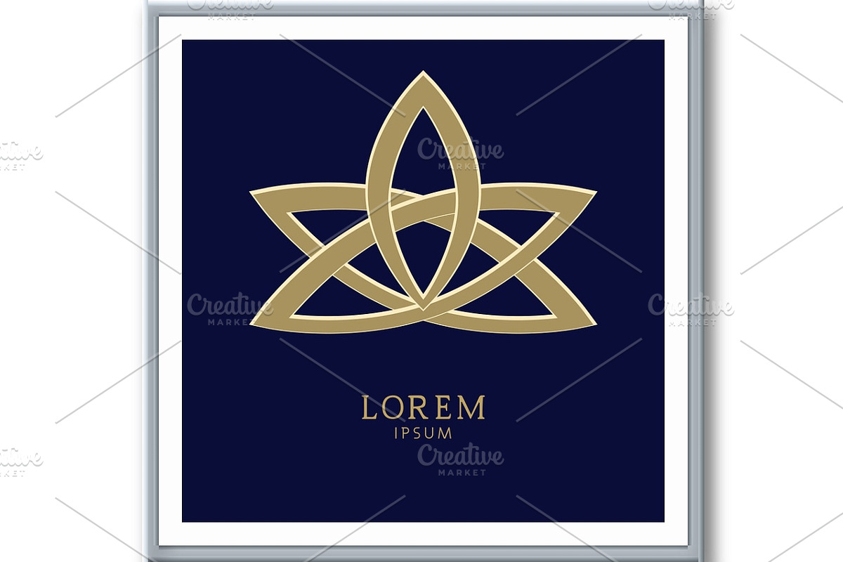 Vector floral logo, an Outline Icon by RODINA (Photo 3 of 3)