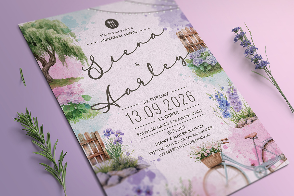 Garden Dinner Invitation, an Invitation Template by Aarley Kaiven (Photo 2 of 2)