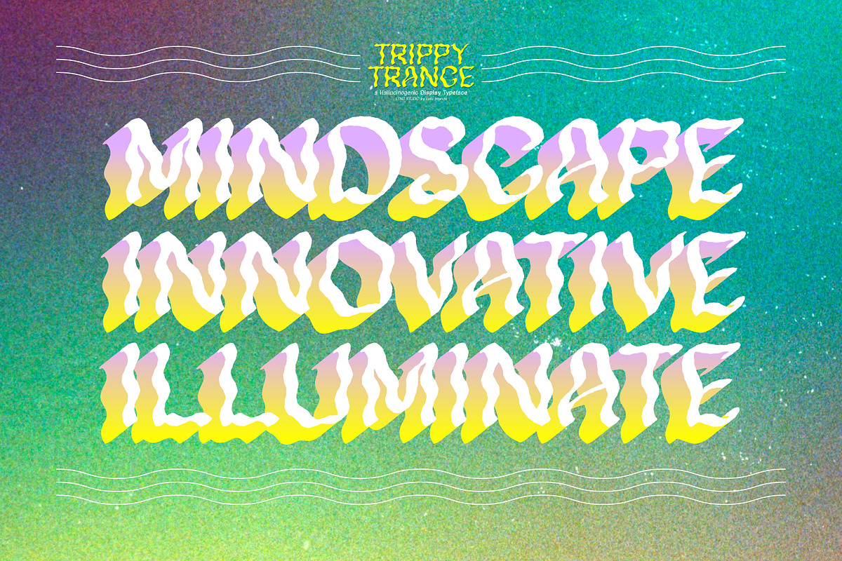 Trippy Trance, a Font by LTNG STUDIO (Photo 3 of 11)