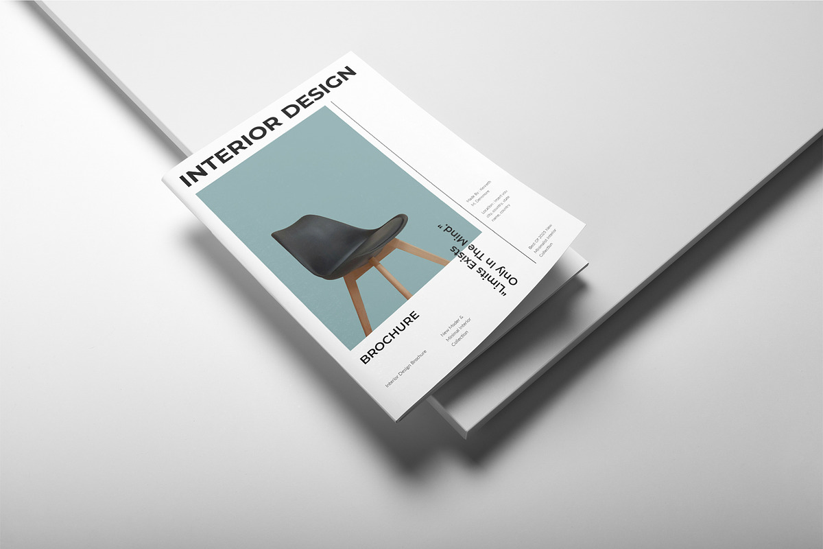 Minimal Interior Design Brochure, a Brochure Template by DesignCrest