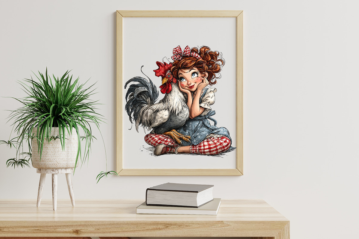 21 PNG Country Cute Girl Clipart, an Illustration by Libby Wishes (Photo 4 of 7)