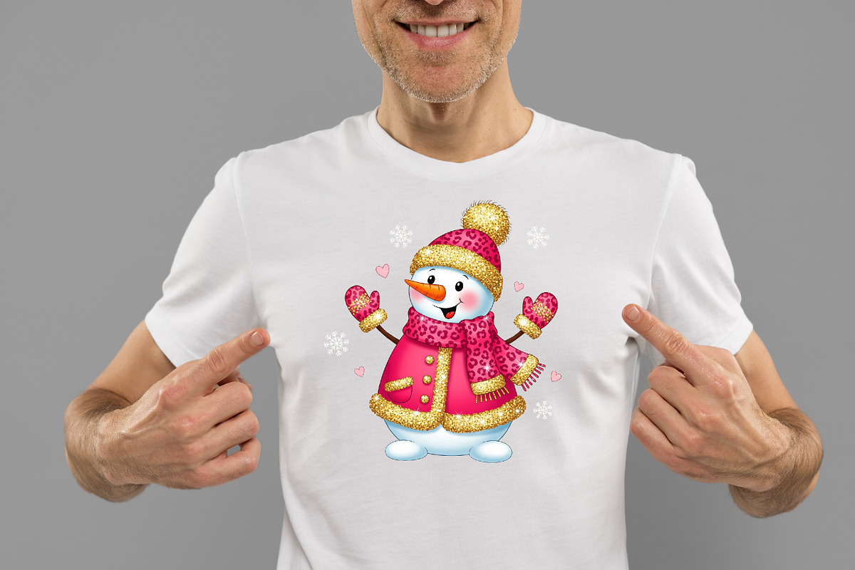 Cute Leopard Snowman Glitter Png, an Illustration by Designworld (Photo 3 of 5)