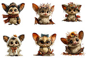 Cute Bats Clipart Bundle, a Seasonal Illustration by CreationArt (Thumbnail 2 of 5)