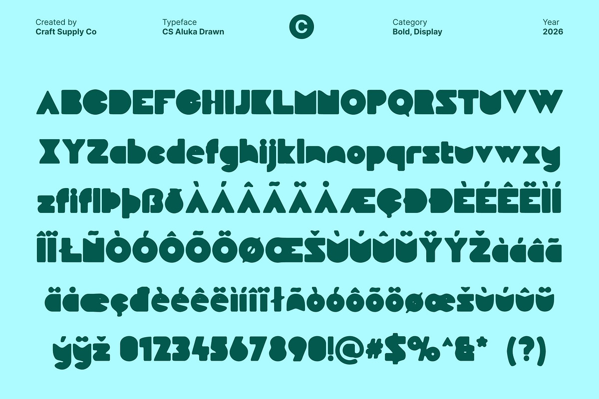 CS Aluka Drawn, a Sans Serif Font by Craft Supply Co. (Photo 8 of 8)