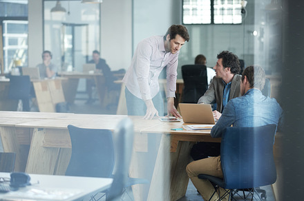 Talking design with the team, a Photo by Peopleimages.com
