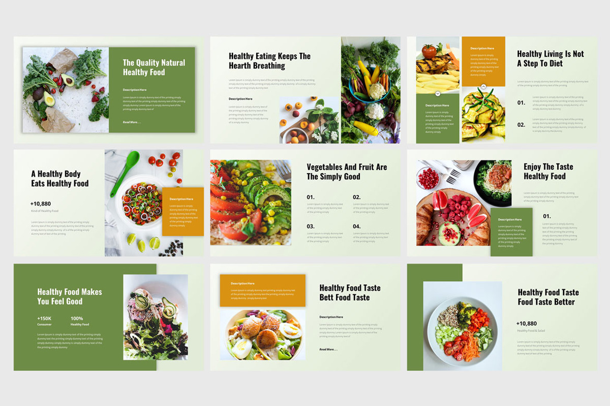 Healthy Food - Presentation Template, a Presentation Template by Haidezign (Photo 3 of 3)