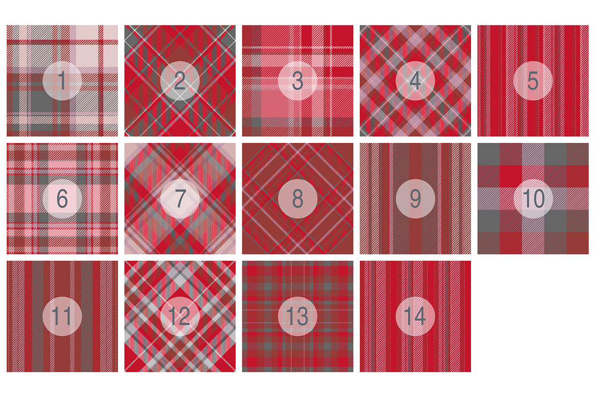 #47 Red Fashion Patterns, a Pattern Graphic by Plaid4You (Photo 2 of 9)