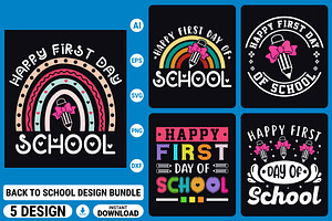 Back To School T-shirt Design Bundle