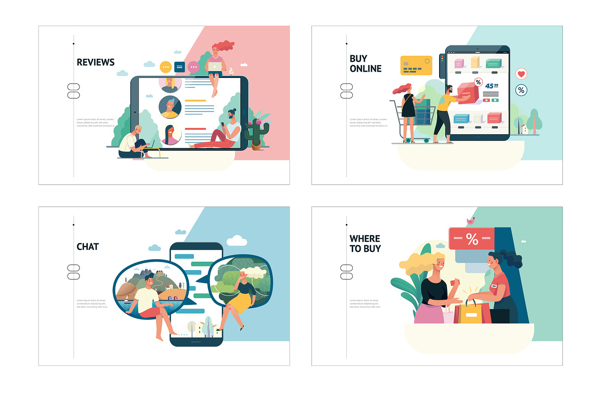 Company website vector Illustrations, a Work Illustration by Grivina's shop (Photo 20 of 26)