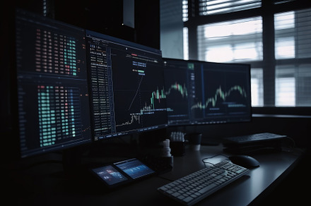 Stock market or forex trading graph, a Photo by Iftikhar Alam