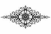 Floral Circle Decorative Art, an Illustration by yasushie (Thumbnail 2 of 9)