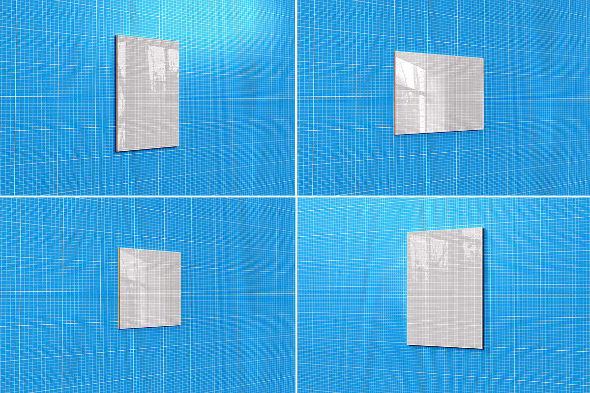Glass Poster Canvas Mockup - 6 views, an Advertising Mockup by Illusiongraphic (Photo 17 of 18)