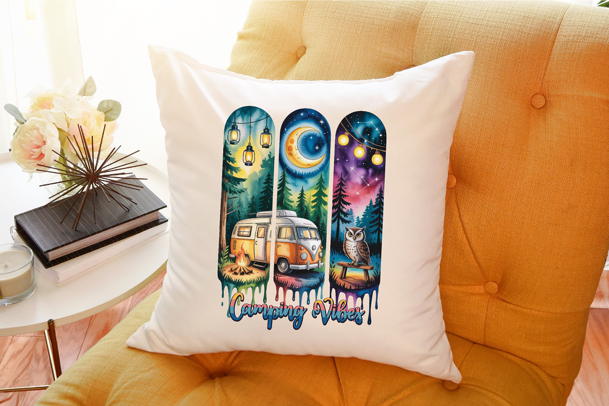 Camping Vibes Brushstroke Sublimatio, an Illustration by Sublimation Artist (Photo 9 of 9)