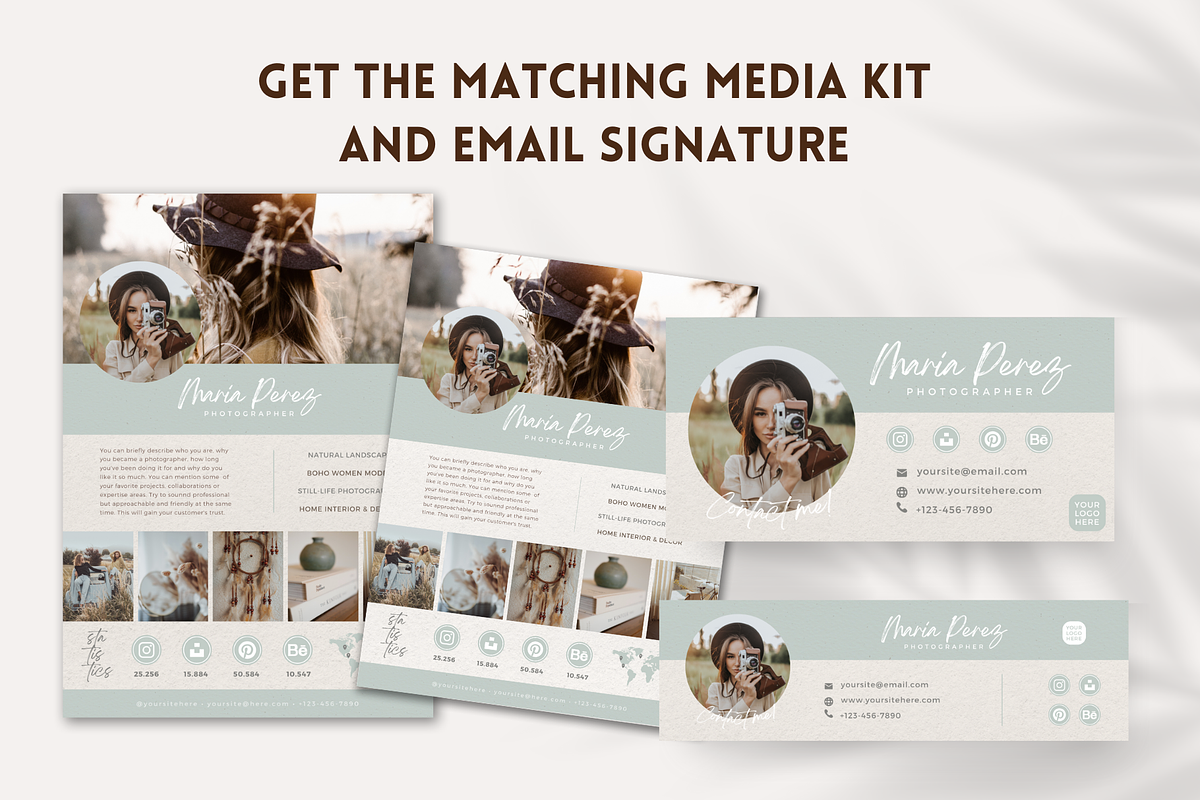 Business Card Kit for Photographer, a Business Card Template by Golden Horizons Studio (Photo 6 of 10)