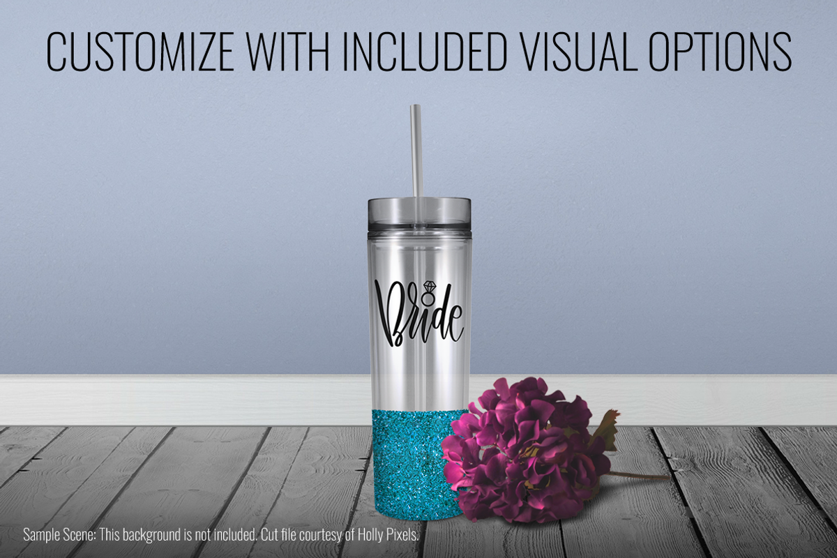 Skinny Acrylic Tumbler w/ glitter, a Product Mockup by SarahDesign (Photo 8 of 9)