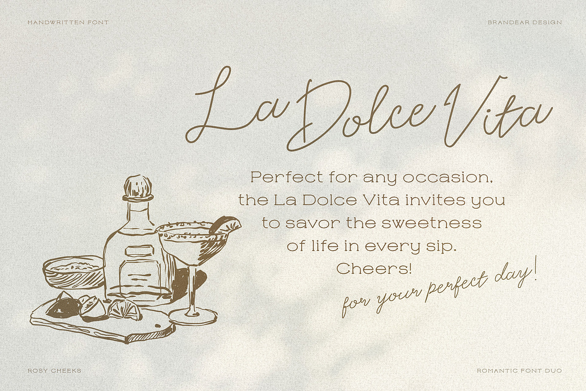 Rosy Cheeks | Romantic font duo, a Handwritten Font by Brandear Design (Photo 11 of 16)