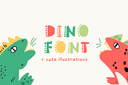 DINO font - playful kid's font, a Font by Ashiya Pixel (Thumbnail 1 of 11)
