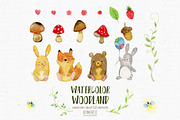 Watercolor woodland animals, an Animal Illustration by Autumn Breeze (Thumbnail 3 of 3)
