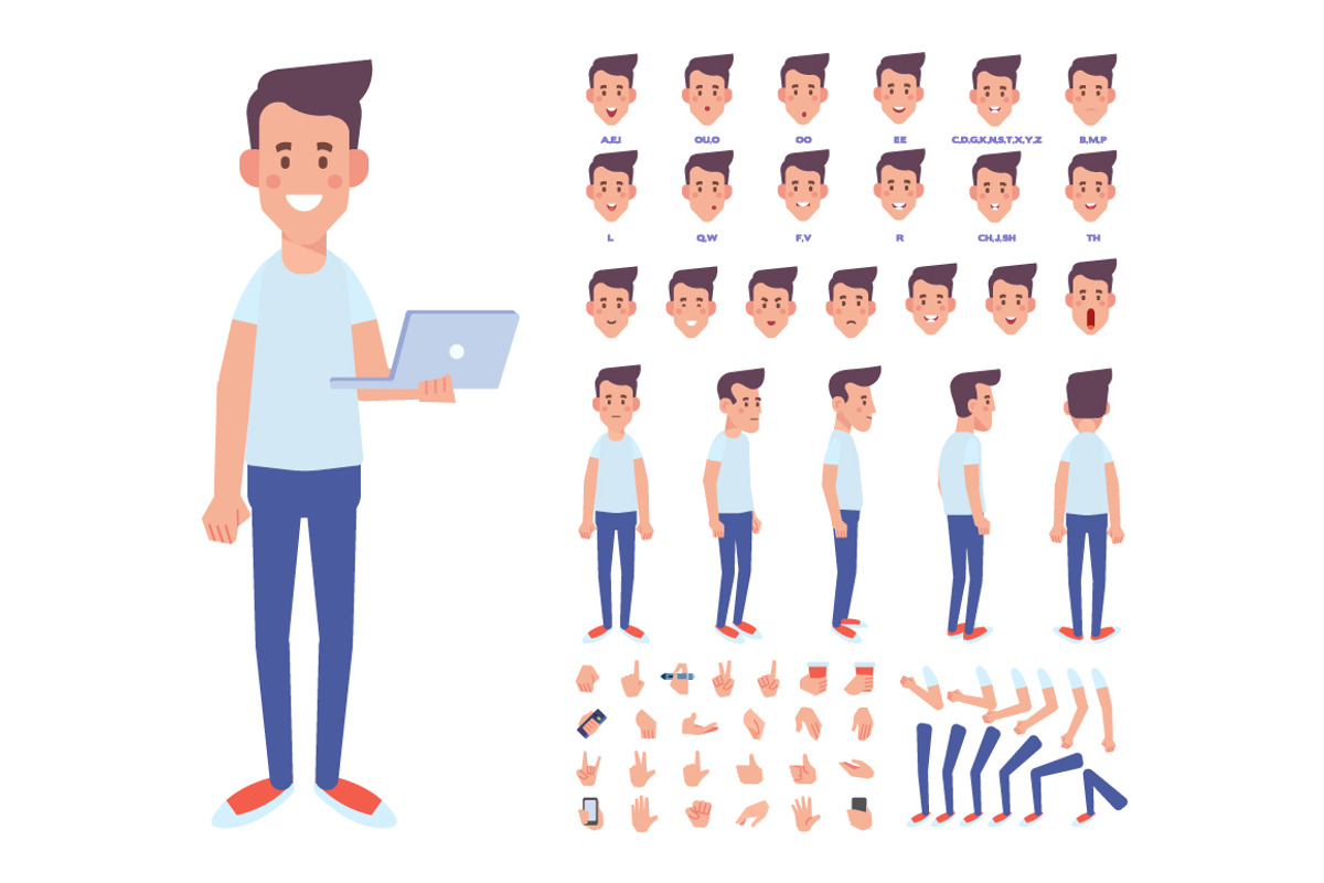 Man character for animation, a Person Illustration by Vector_Art