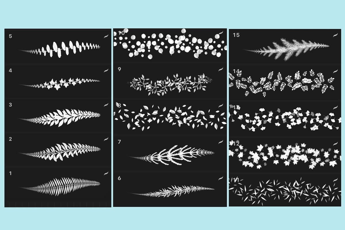 Foliage Procreate brushes, a Brush Add-On by Veronika Gotovceva (Photo 2 of 4)