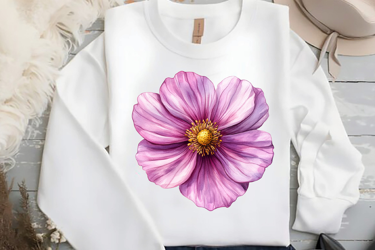 Dusty Pink Flowers Clipart, an Illustration by DreamCafeArt (Photo 6 of 7)