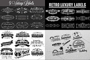 300++ Retro Labels and Badges Bundle, a Branding & Logo Template by Arys Design (Thumbnail 9 of 12)