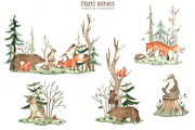 Forest animals watercolor, an Animal Illustration by Marina Ermakova (Thumbnail 5 of 13)