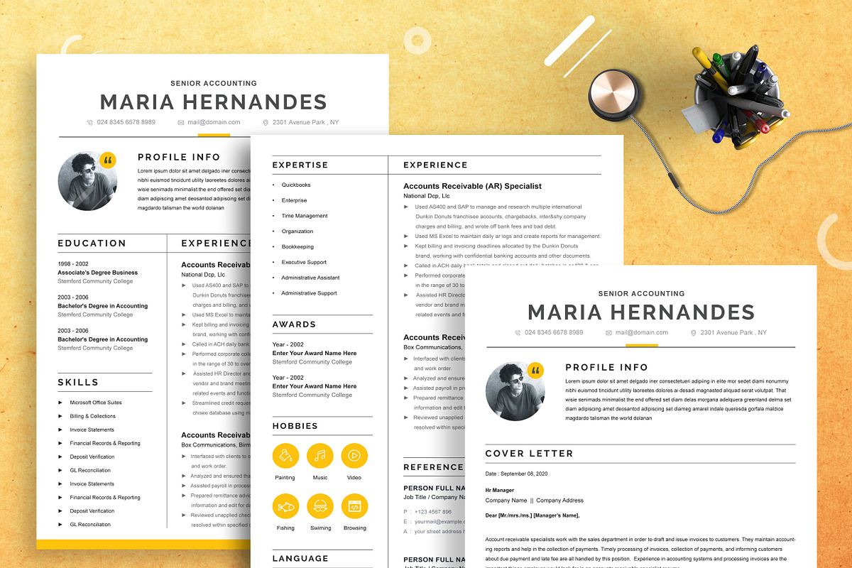 JOB WINNING RESUME - 50 TEMPLATES, a Resume Template by ResumeInventor (Photo 181 of 184)