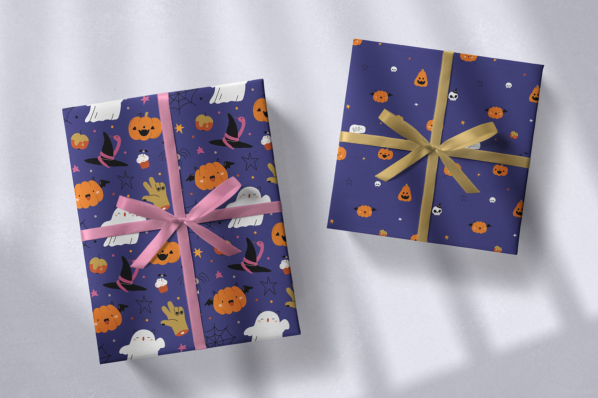 Cute Halloween seamless patterns set, a Pattern Graphic by Good Studio (Photo 7 of 8)