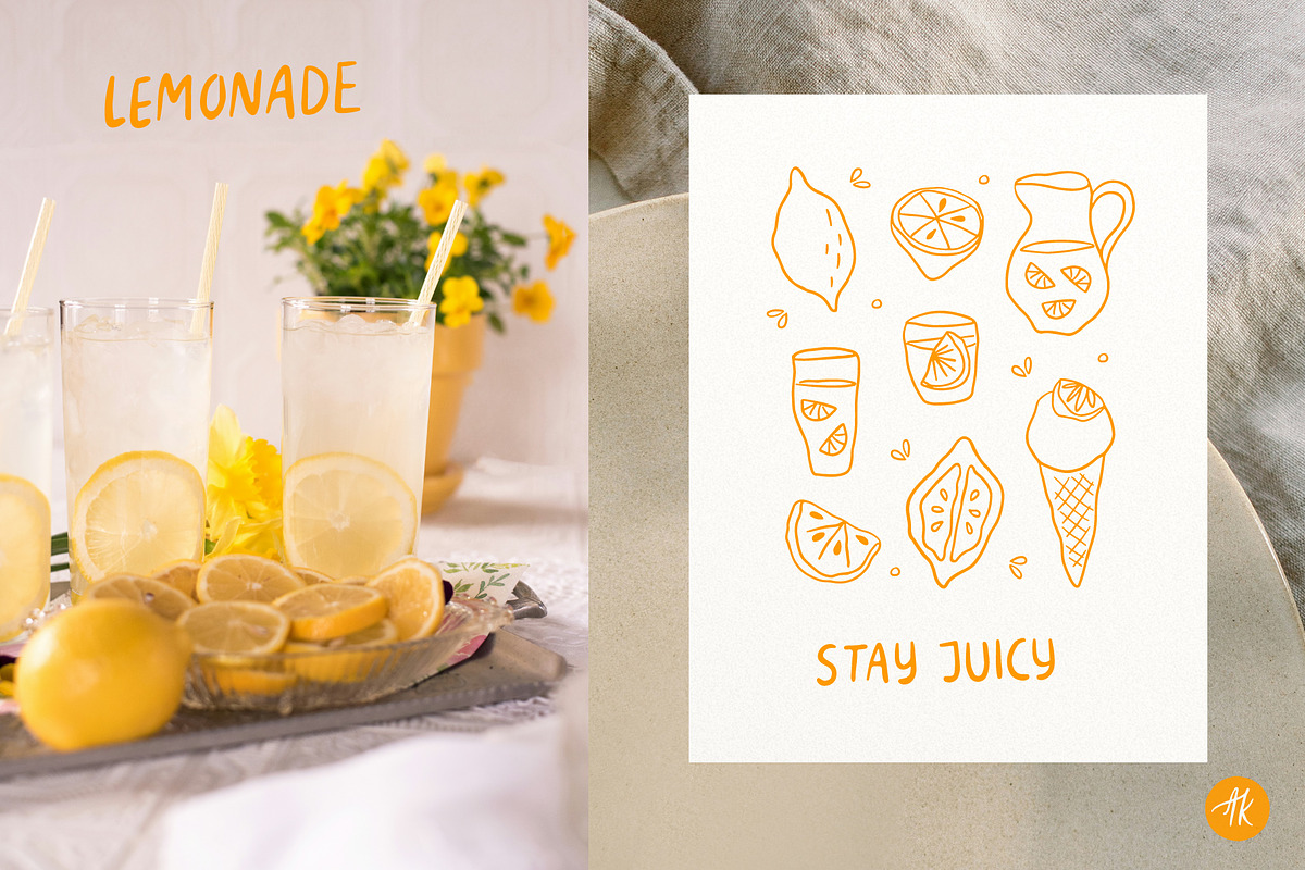 Lemon Summer Hand Drawn Collection, an Object Graphic by Alena Koval (Photo 17 of 18)