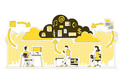 Storage media concept illustrations, a Technology Illustration by IMG visuals characters (Thumbnail 9 of 9)