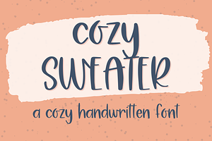 Cozy Sweater, Cute Handwritten Font