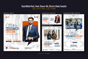 Digital Marketing Social Media post, a Social Media Template by Creative_View