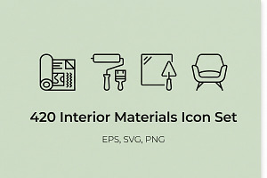 420 Minimal Material Board Icons, an Outline Icon by adenpinkstore