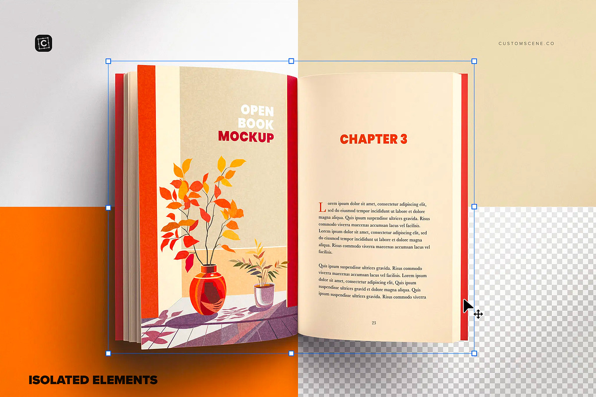 Open Book Mockup, a Books & Magazine Mockup by Custom Scene (Photo 4 of 8)