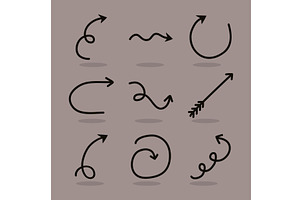 nine black arrows, an Object Illustration by studiogstock