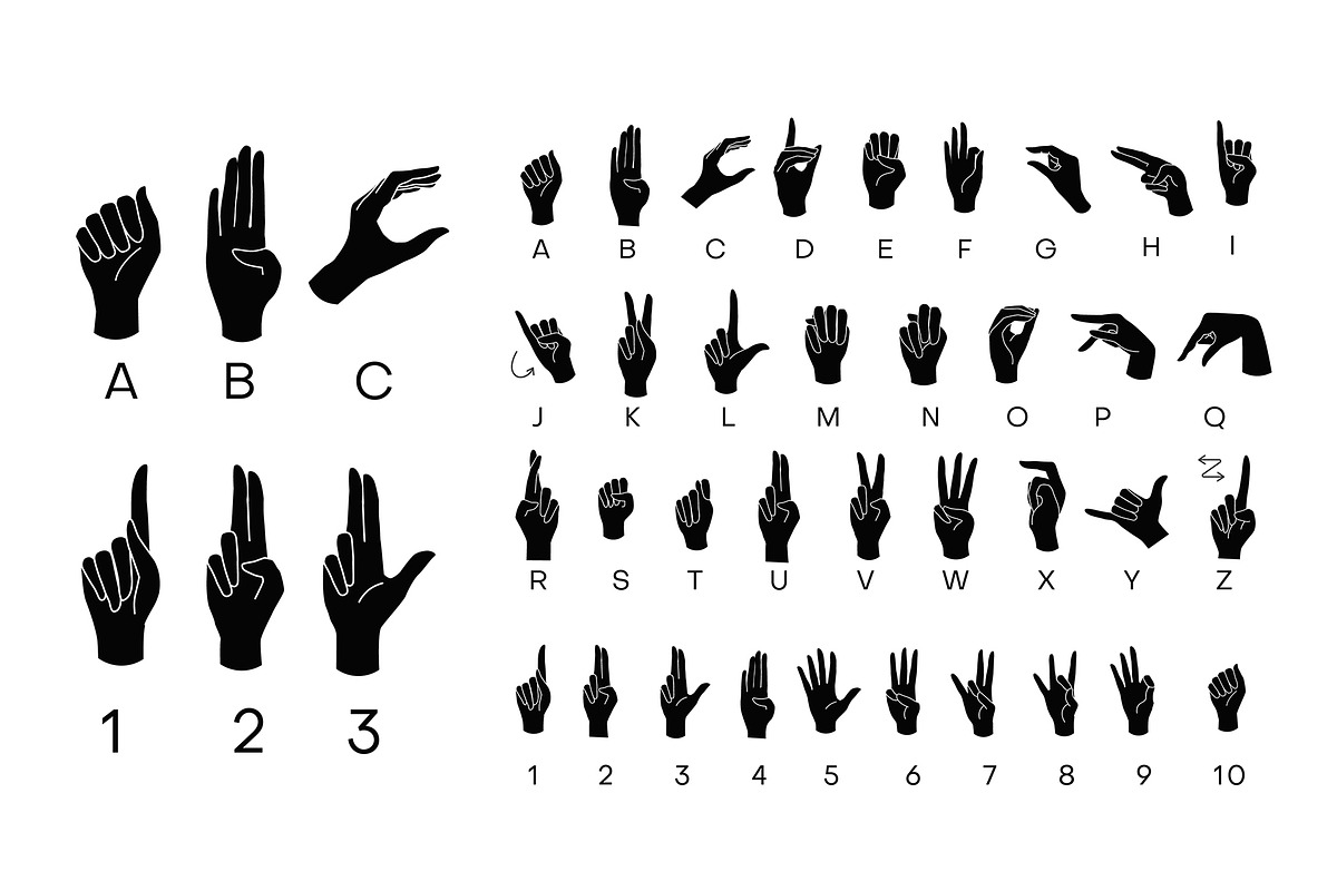 Vector language of deaf-mute., an Illustration by Olesia_ig (Photo 5 of 5)