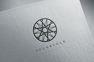 Solarfolk. Linear Geometric Logo