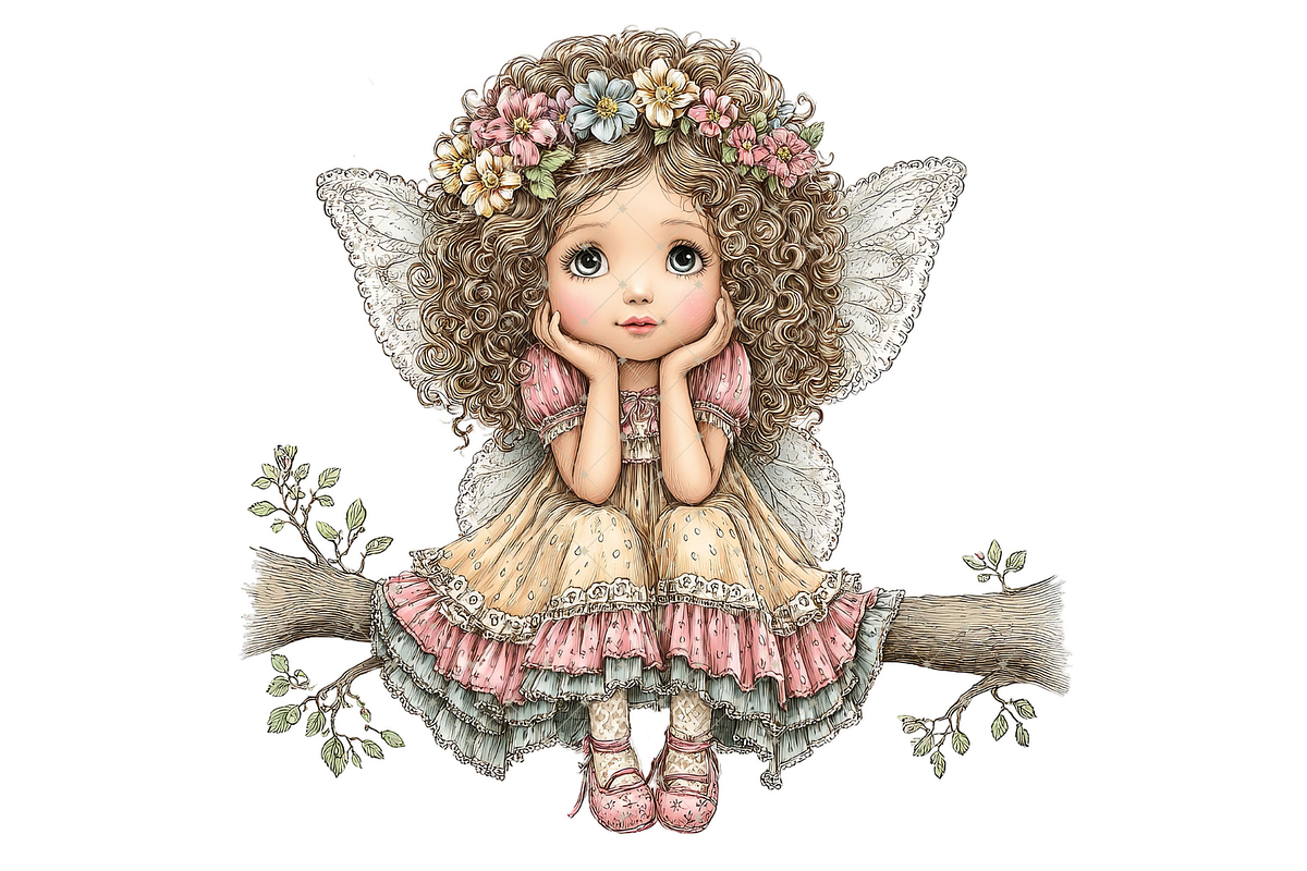 Fairy Girl Clipart PNG, a Seasonal Illustration by Memories By Lea (Photo 14 of 18)