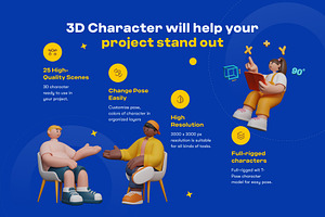 Student Activity 3D Characters