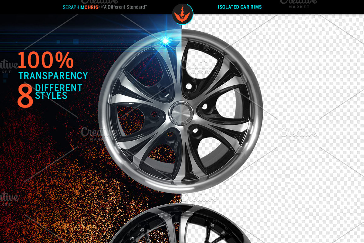 Isolated Car Rims, an Object Graphic by SeraphimChris