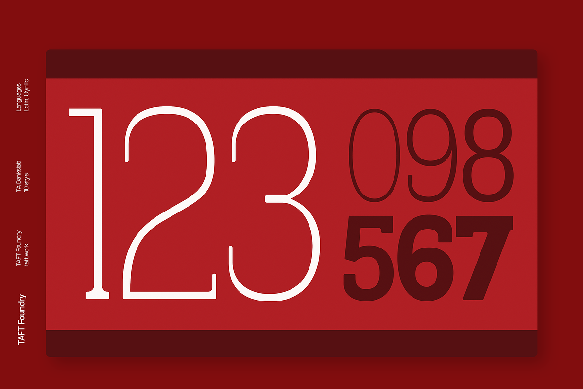 TA Bankslab, a Slab Serif Font by TAFT Foundry (Photo 13 of 20)