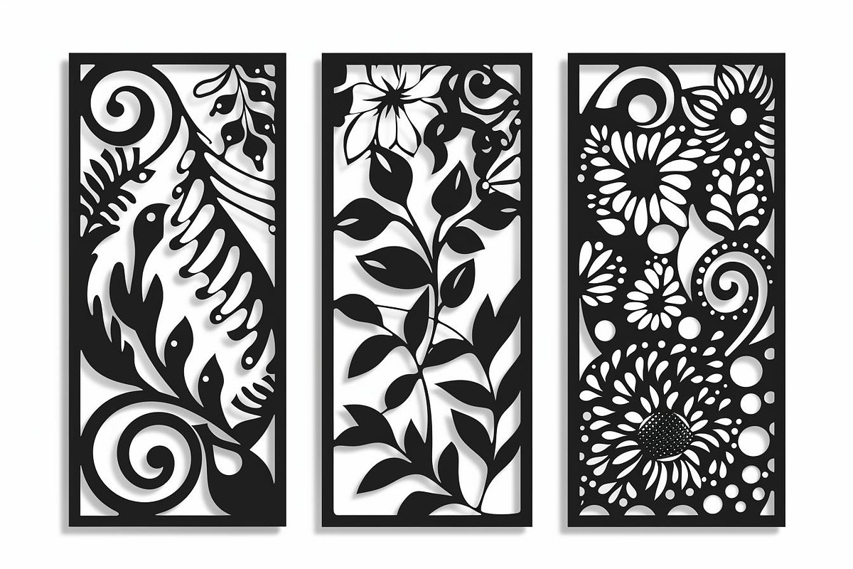 Decorative Wall Art Panel Vector Set, an Illustration by BIPLOB EXPERT